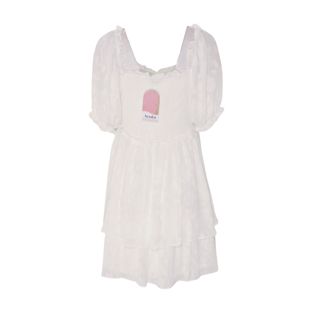 White Plus Floral Mini Dress