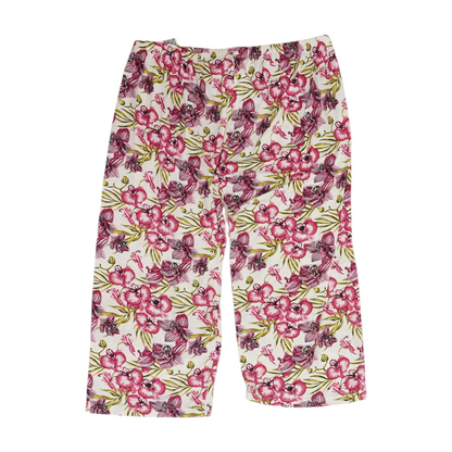 Pink Floral Chino Capris