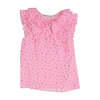Pink Floral Blouse