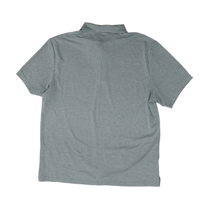 Gray Solid Short Sleeve Polo