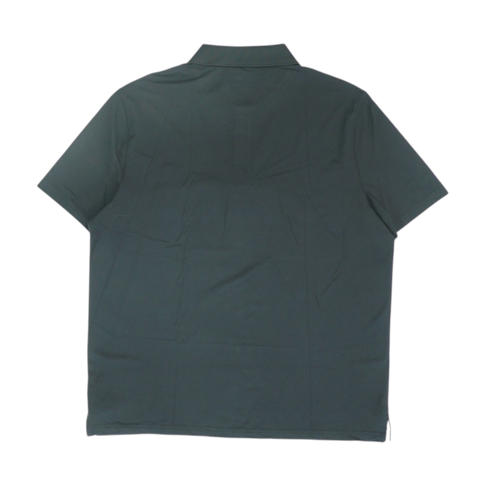 Black Solid Short Sleeve Polo