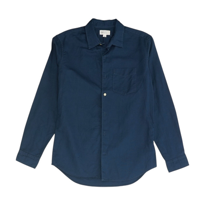 Navy Solid Long Sleeve Button Down