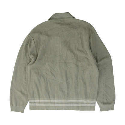 Green Striped Long Sleeve Button Down