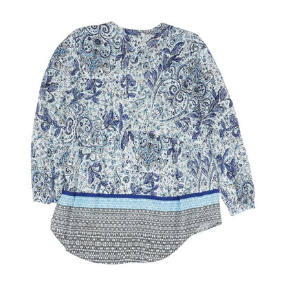 Multi Graphic Long Sleeve Blouse