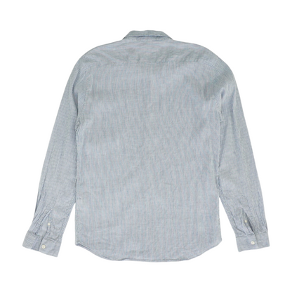 Blue Striped Long Sleeve Button Down
