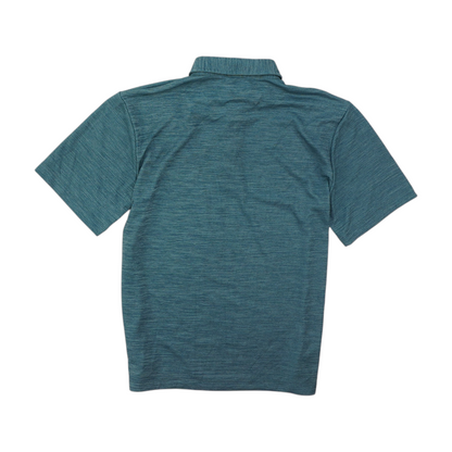 Blue Solid Short Sleeve Polo