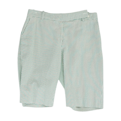 Green Striped Chino Shorts