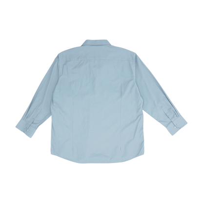 Gray Solid Long Sleeve Button Down