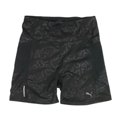Black Abstract Active Shorts
