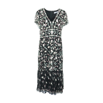 Black Plus Floral Maxi Dress