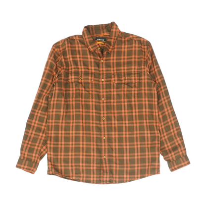 Brown Plaid Flannel Button Down