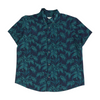 Navy Print Short Sleeve Button Down