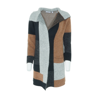 Multi Color Block Cardigan Sweater