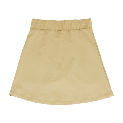 Khaki Solid Skort Skirt