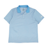 Blue Striped Short Sleeve Polo