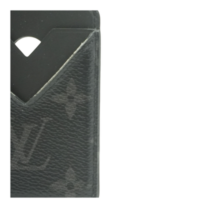 Black Magnetic Card Holder in Monogram Eclipse