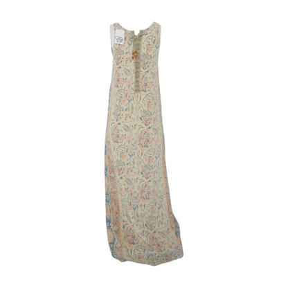 Beige Floral Maxi Dress