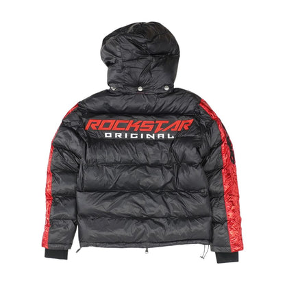 Black Color Block Puffer Jacket