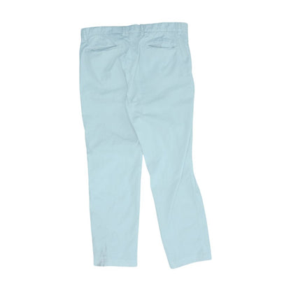 White Solid Chino Pants