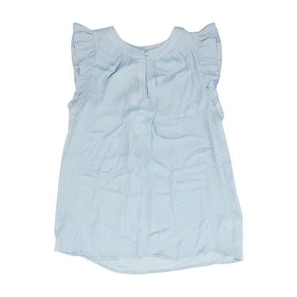 Blue Solid Sleeveless Blouse
