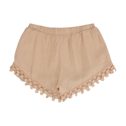 Pink Solid Shorts