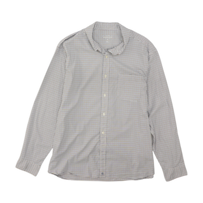 White Check Long Sleeve Button Down