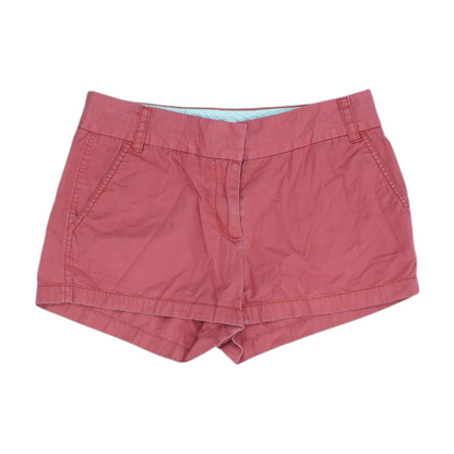 Red Solid Chino Shorts