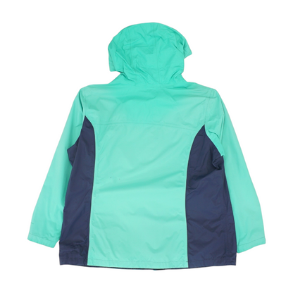 Green Color Block Rain Jacket