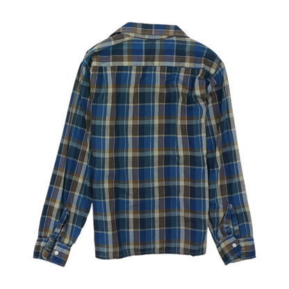 Blue Plaid Long Sleeve Button Down
