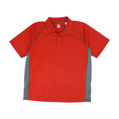 Red Solid Short Sleeve Polo