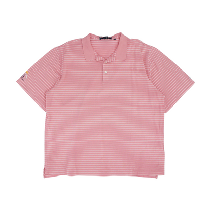 Pink Striped Short Sleeve Polo