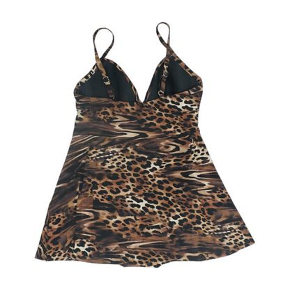 Brown Animal Print One-Piece