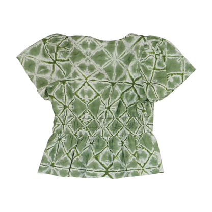 Green Tie-Dye Blouse