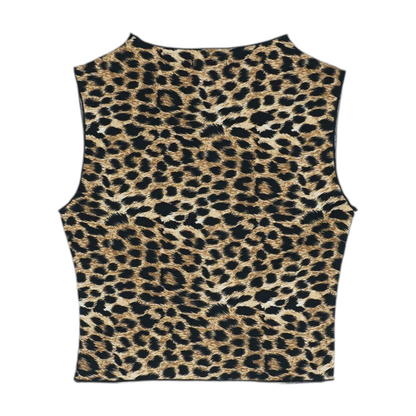 Brown Animal Print Blouse