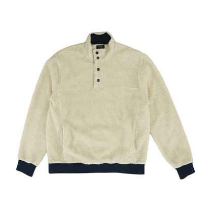 Beige Solid 1/4 Zip Pullover