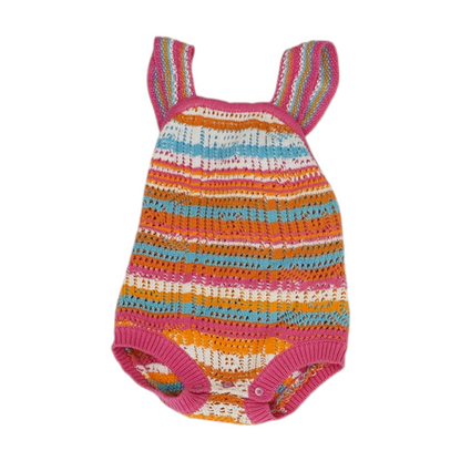 Multi Striped Sleeveless One-Piece