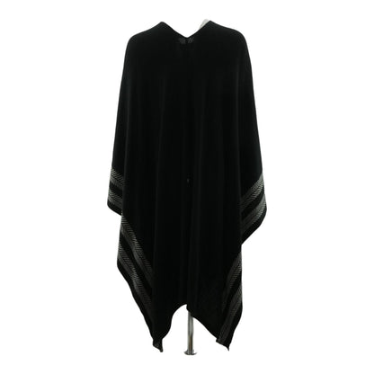 Black Striped Cape Sweater