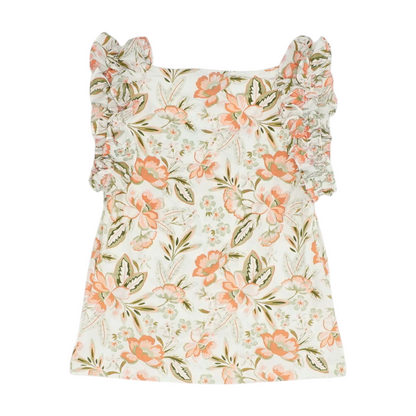 White Floral Blouse