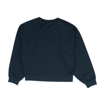 Black Solid Sweatshirt Pullover