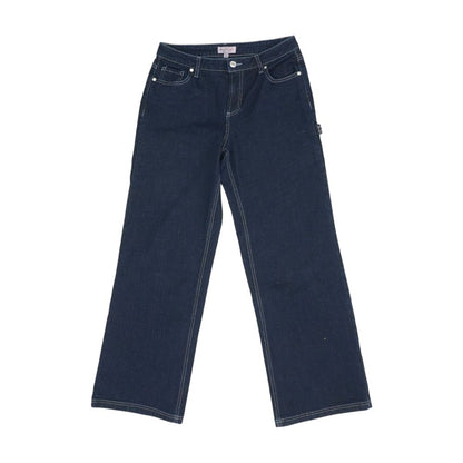 Indigo High Rise Wide Leg Jeans