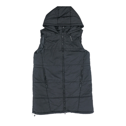 Black Solid Active Vest