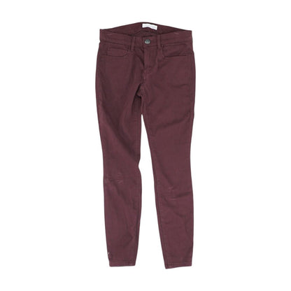 Burgundy Solid Chino Pants