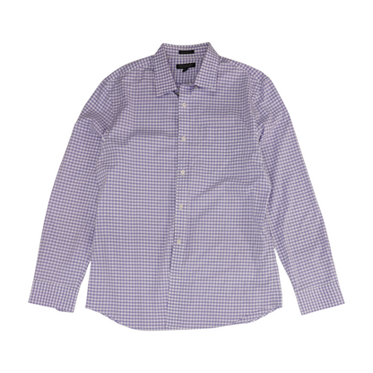 Lavender Check Long Sleeve Button Down