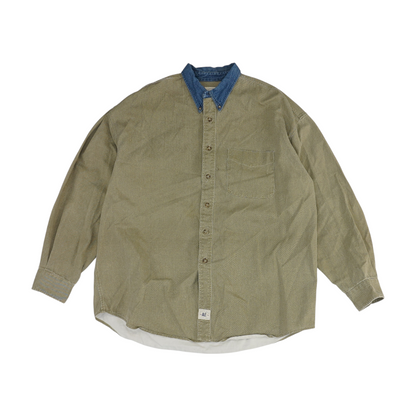 Olive Solid Long Sleeve Button Down