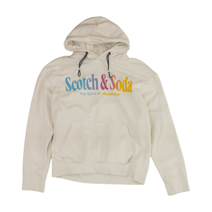 White Solid Hoodie Pullover
