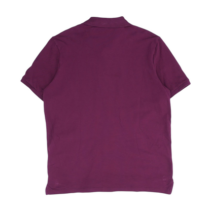 Maroon Solid Short Sleeve Polo