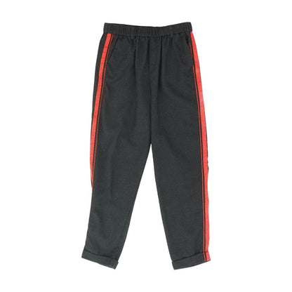 Black Solid Pants