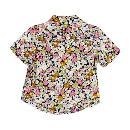 Navy Floral Button Down