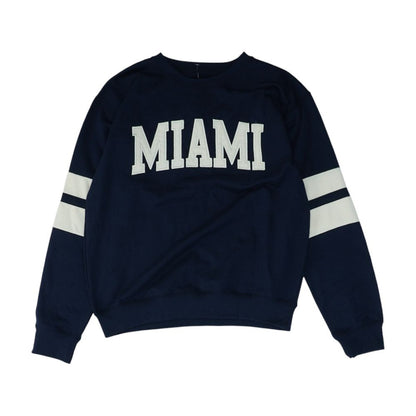 Navy Embroidery Detail Sweatshirt