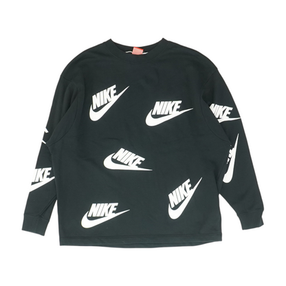 Black Print Sweatshirt Pullover